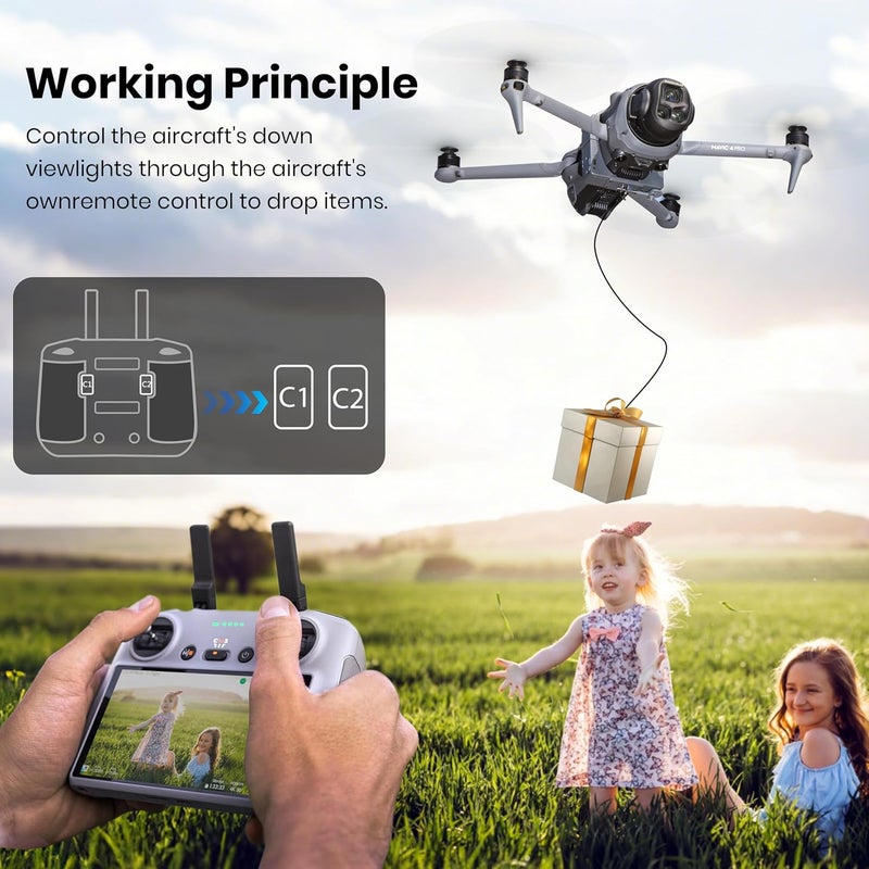 STARTRC Drone Airdrop System for DJI Mavic 4 Pro,Payload/Delivery/Transport Drop Release Device for DJI Mavic 4 Pro Accessories - Image 3